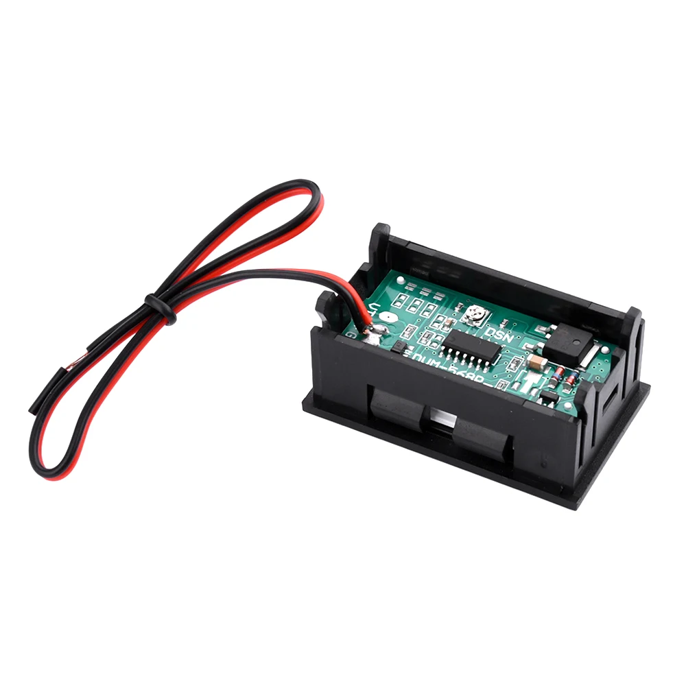 0.56IN Mini Digital Voltmeter 2 Wire LED Digital Voltage Meter DC 5-120V Volt Instrument Tool for Motorcycle Battery Monitor