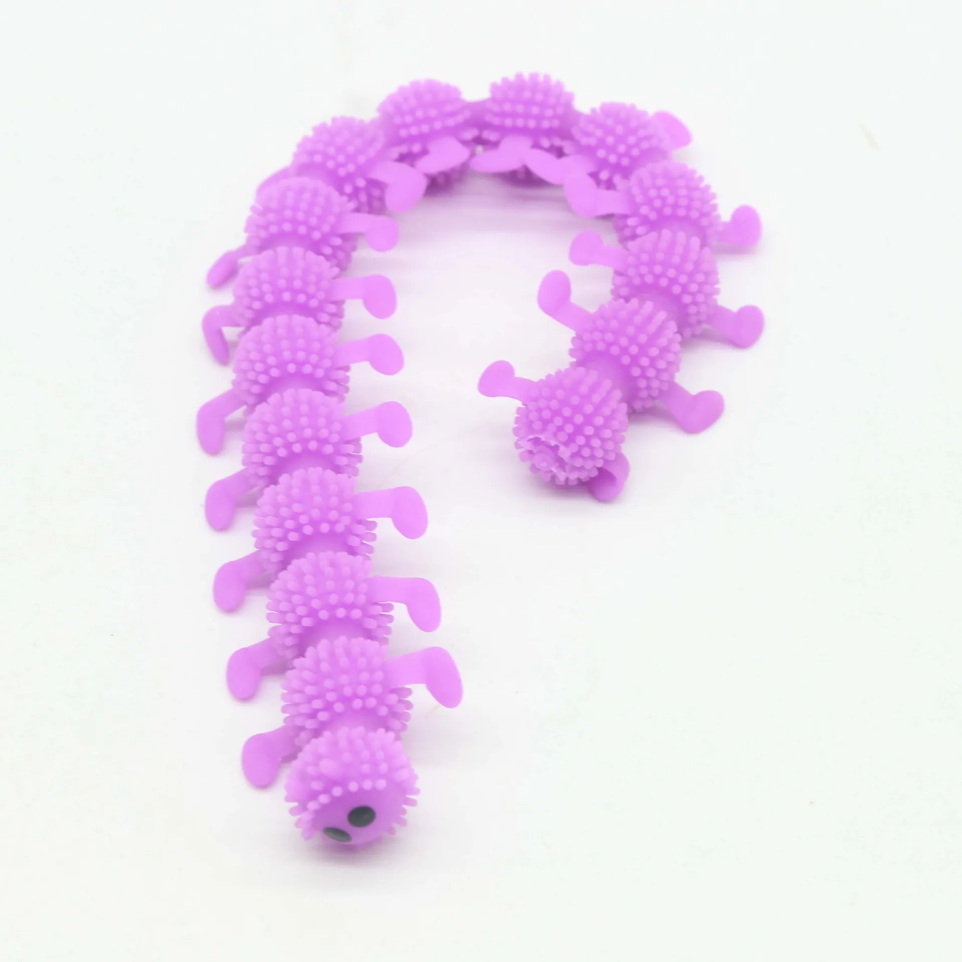 3 Pcs Novelty Funny Caterpillar TPR Venting Decompression Toys Creative Prank Small Toys Squeeze Venting Caterpillar Toys