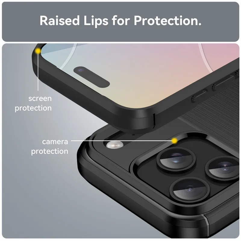 Untuk iPhone 17 Pro Casing untuk Apple iPhone 17 Air iPhone 17 Pro Max Penutup Tahan Benturan Antiselip Penutup Ponsel Pelindung TPU Disikat