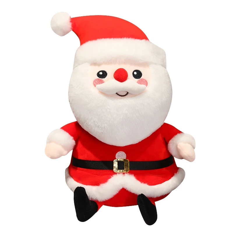 Cute Christmas Doll Santa Claus Plush Toy Stuffed Soft Snowman Deer Toys for Kids Girls Xmas Gift Decor Props