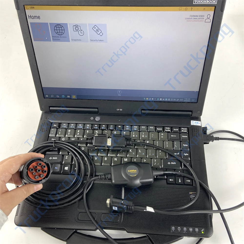

CF53/CF54 laptop CANfox interface Deutsch cable easy friendly engine diagnostics tool for Liebherr for wheelloader telehandler