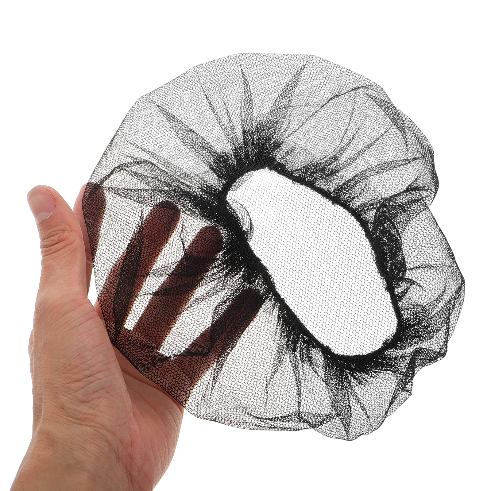 

50 Pcs Cap Elastic Nylon Mesh Chef Nets Disposable Hair Net Food Service Bouffant Plastic Hair Loss Prevention