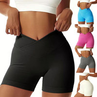Workout Shorts for Women Butt Lifting Running Shorts High Waisted Tummy Control Yoga Shorts for Workout Gym Yoga Running