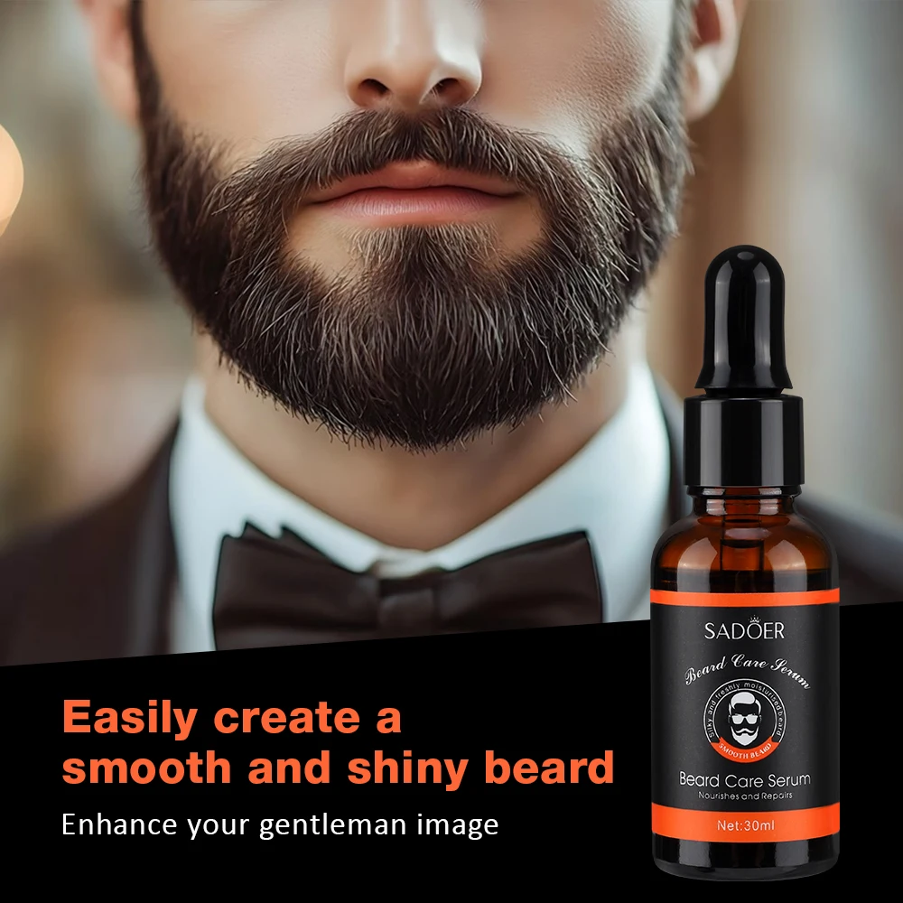 Natural Organic Beard Oil For Men Conditioner for Fast Beard Essence Hair Tonic Gentlemen Smooth Nourishing Beard Care