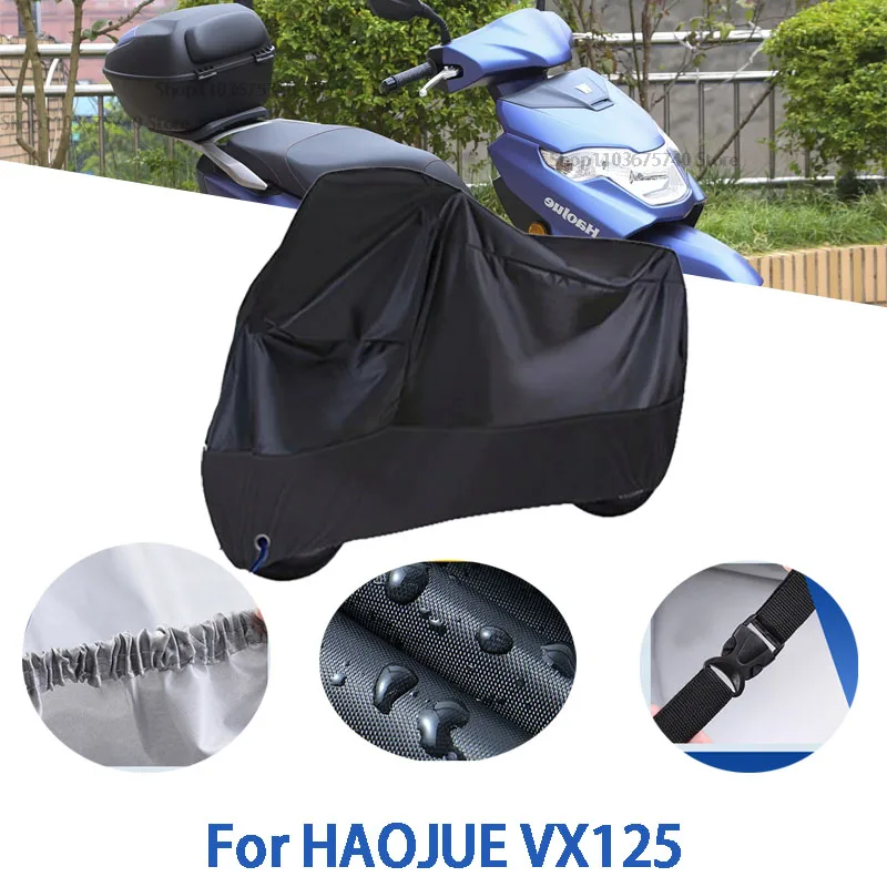 

Motorcycle Full Covers For HAOJUE VX125 Car Outdoors Sun Protection Dust No Ear Thickened Oxford Clothcover Accessories