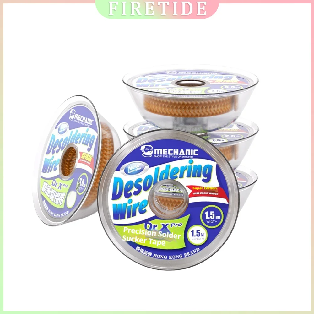 

Dr.X Pro фитиль для припоя, фитиль для распайки оплетки, быстрый оловянный поглощающий фитиль для припоя для сварки печатных плат, оловянная поглощающая лента