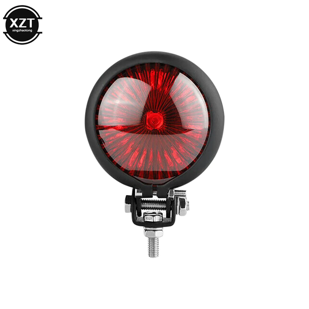 

12V Motorcycle Tail Light Red LED Cafe Racer Style Stop Tail Light Motorbike Brake Rear Lamp Taillight for Harley Chopper Bobber