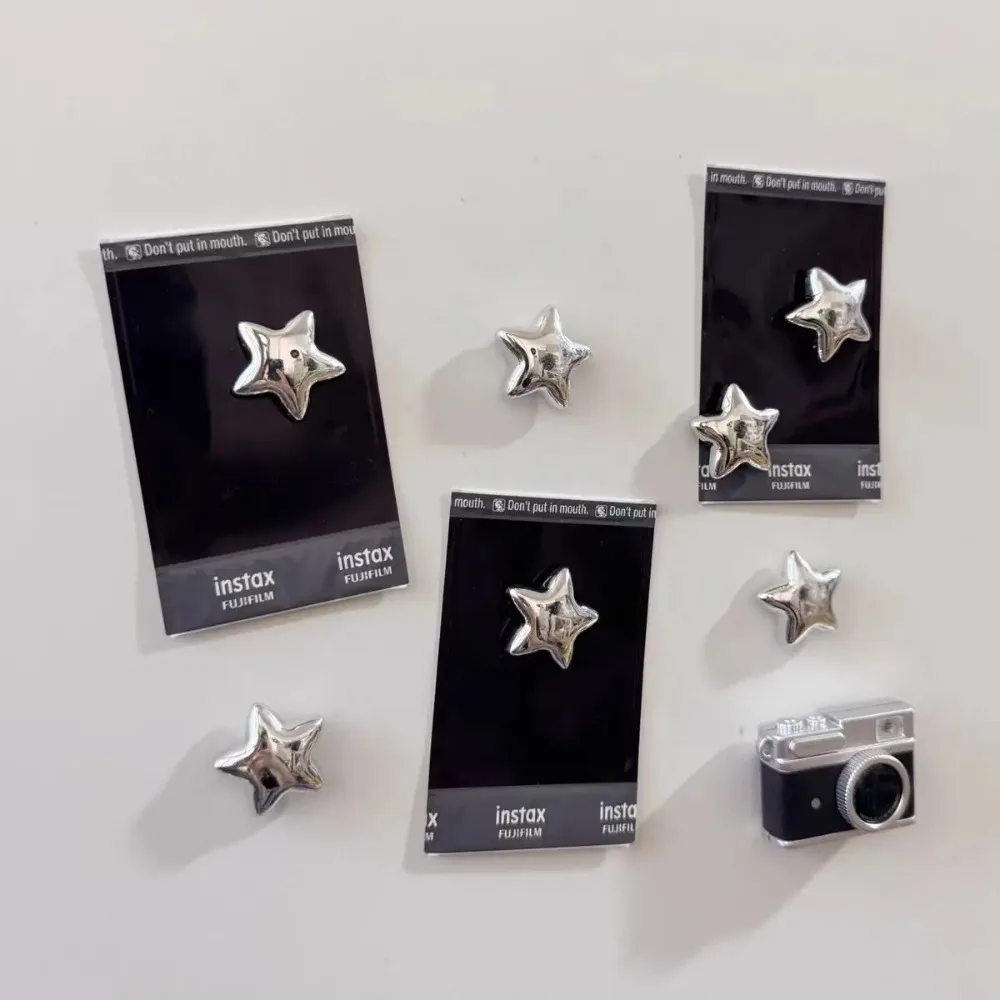 Fridge magnet with silver stars magnetic nail photo wall mounting magnetic sticker