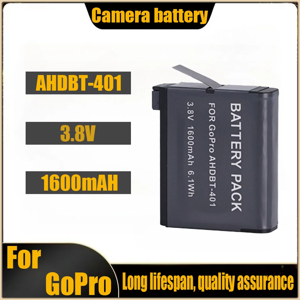 

For GoPro accessories hero4 battery AHDBT-401 battery gopro4 accessories 1600mah high capacity