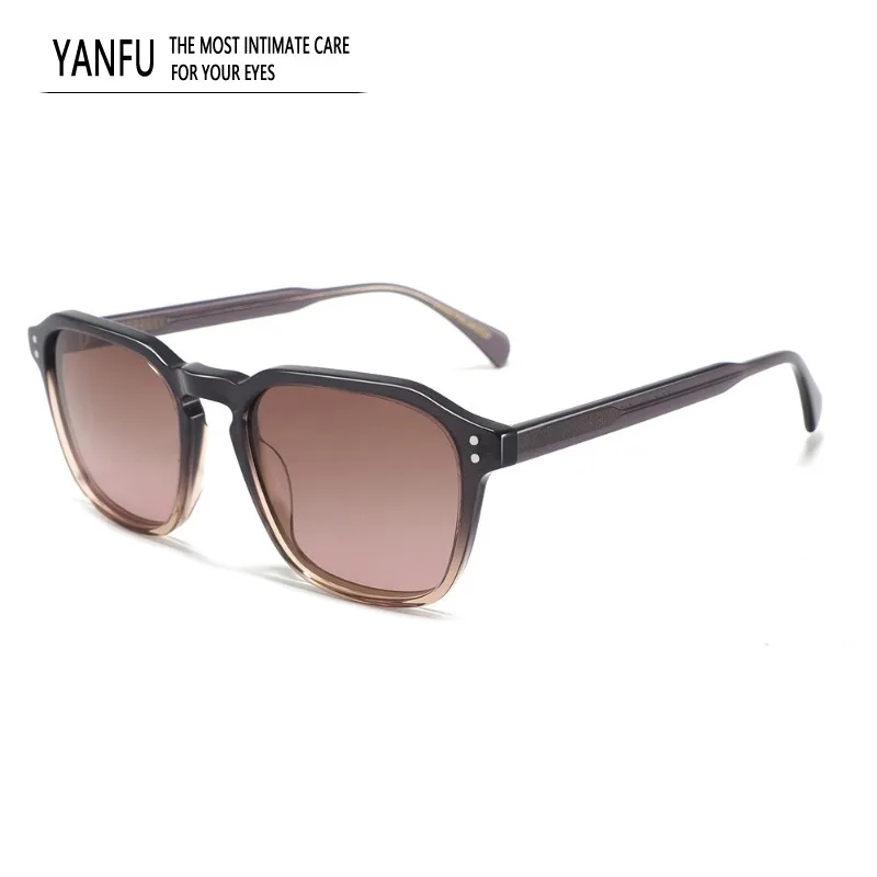

2025 Beach Gradient Acetate Polarized Sunglasses Man Fashion Square Small Frame Driving Women Glasses UV400 Outdoor Eyeglasses