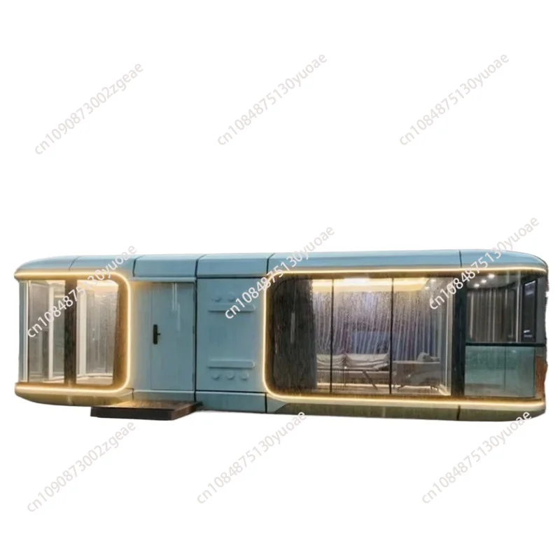 Miniature Modular Mobile Home Portable Capsule House Cabin Design Mezzanine Panel Container Park
