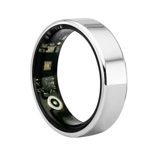 

Smart Ring Sr08 Waterproof Fitness Tracker with Heart Rate Oxygen Sleep Pedometer Alloy Case Remote Feature