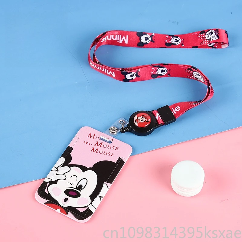 Disney Mickey und Minnie Paar-Stil, Kartenhalter, Schutzhülle für Studenten, Campus, Bus, Zugangskontrolle, Arbeitsausweis