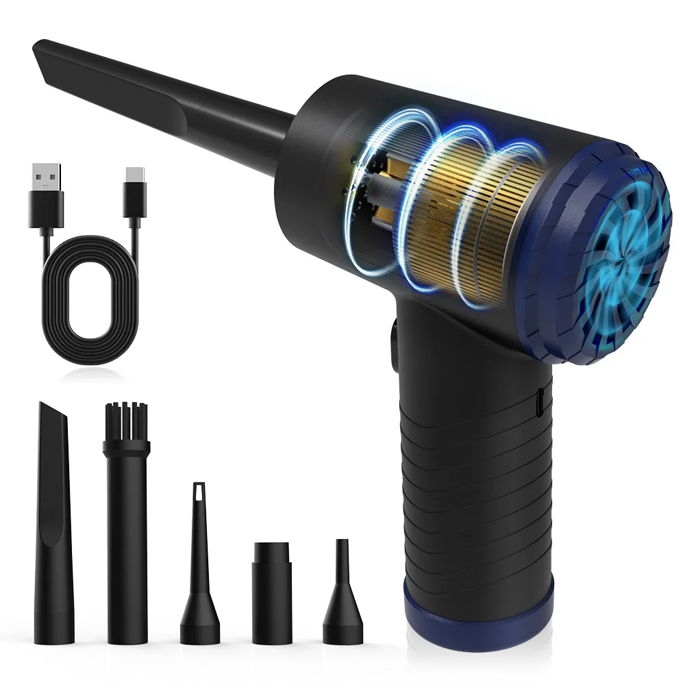 GGMM AD-01 Handheld Air Cleaner Rechargeable 100000 RPM Cordless Duster Blower Powerful Hair Dryer Computer Keyboard Cleaning