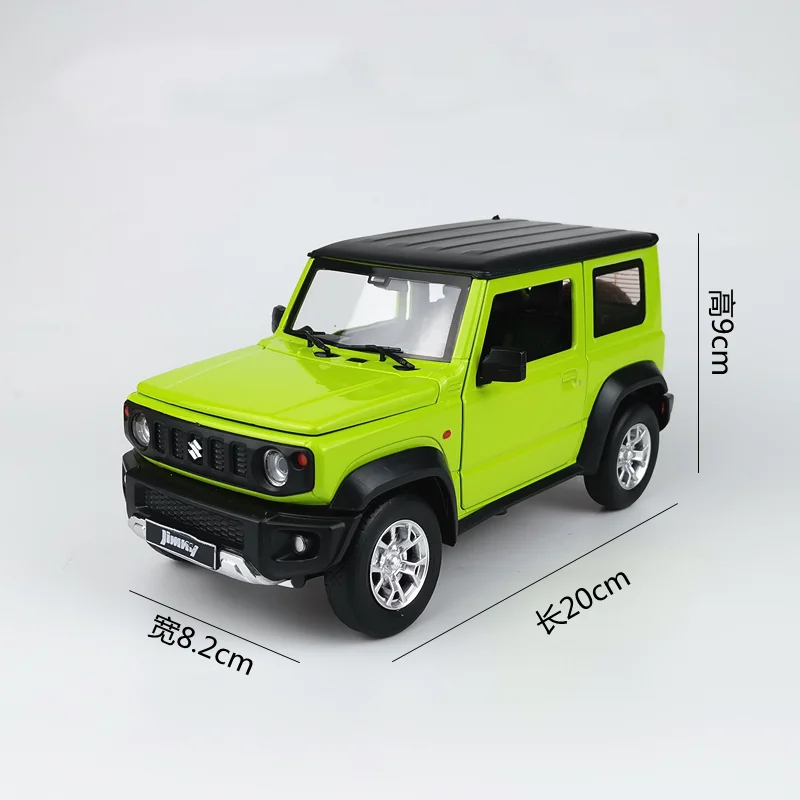 1:18 Alloy SUZUKI Jimny SUV Car Model Diecasts & Toy Vehicles Wheel Steering Sound Light Pull Back Car Toy Collection Gift