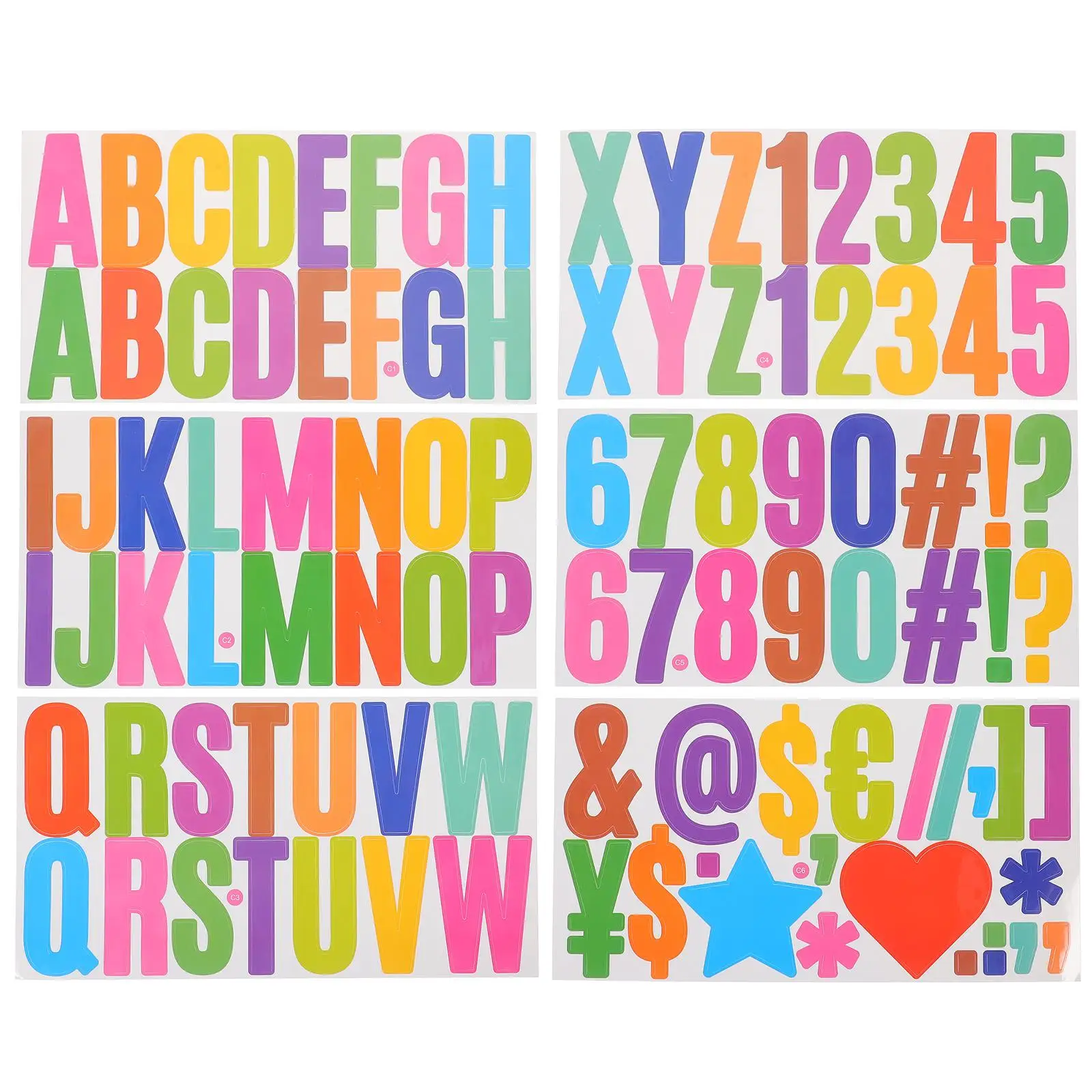 

600 Pieces 2 5 Inch Letter Stickers Self Adhesive Waterproof Decorative Alphabet Number Mailbox Scrapbooking Classroom Door