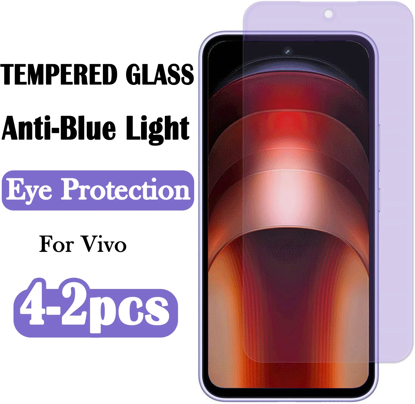 

2-4Pcs Anti-blue Light Glass For Vivo iQOO Neo 9 9S 8 7 SE X200 Pro Mini Screen Protector for iQOO Z9X Z9 Turbo Plus Z8X Z7X Z6X