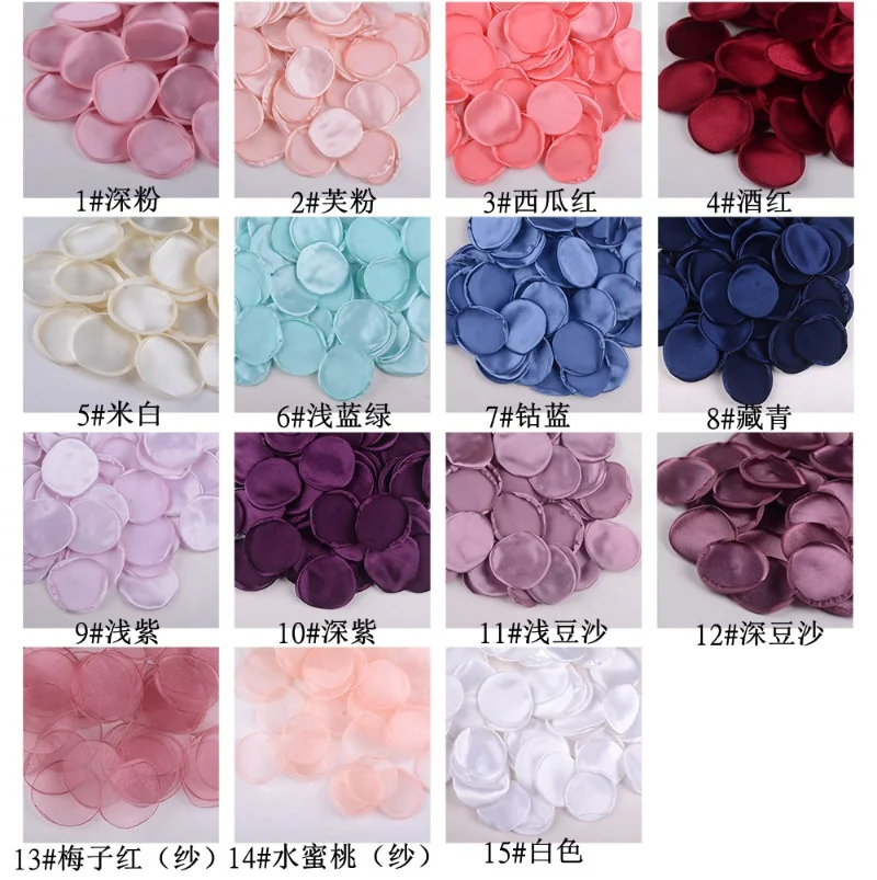 200 Teile/beutel Mehr Farben Seide Satin Rose Petals Handmade Blumen Dekoration Mariage Salle Ehe Party Hochzeit Zubehör