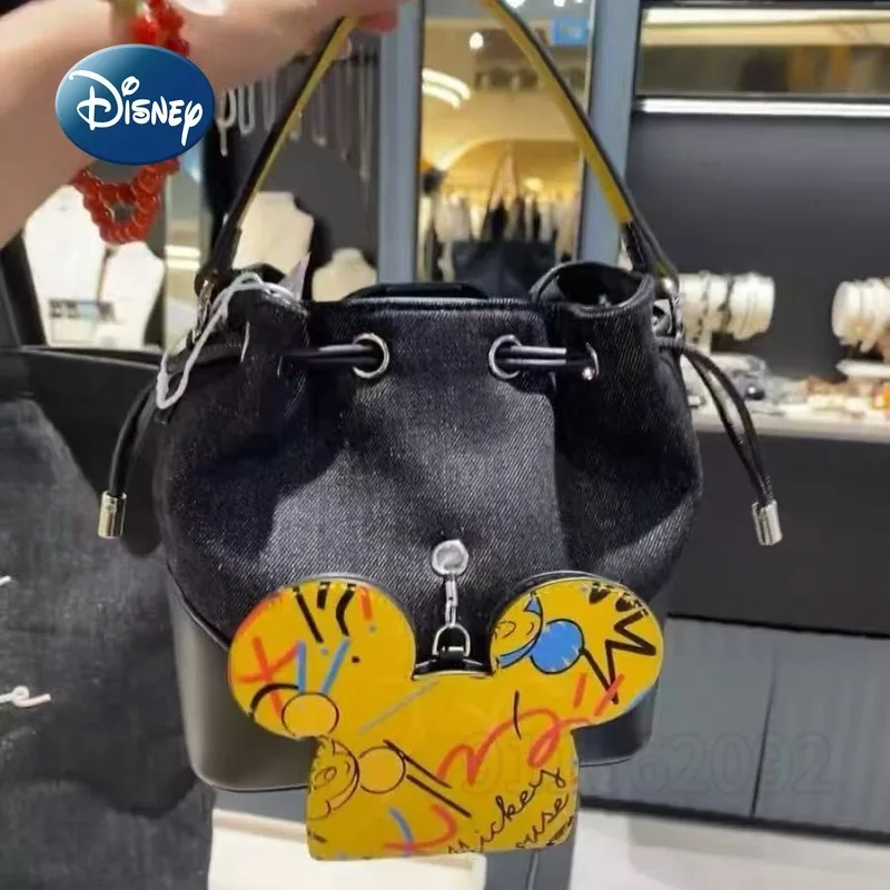

Disney Mickey New Women's Mini Handbag Luxury Brand Original Fashion Women's Shoulder Bag Cartoon Drawstring Women's Bag