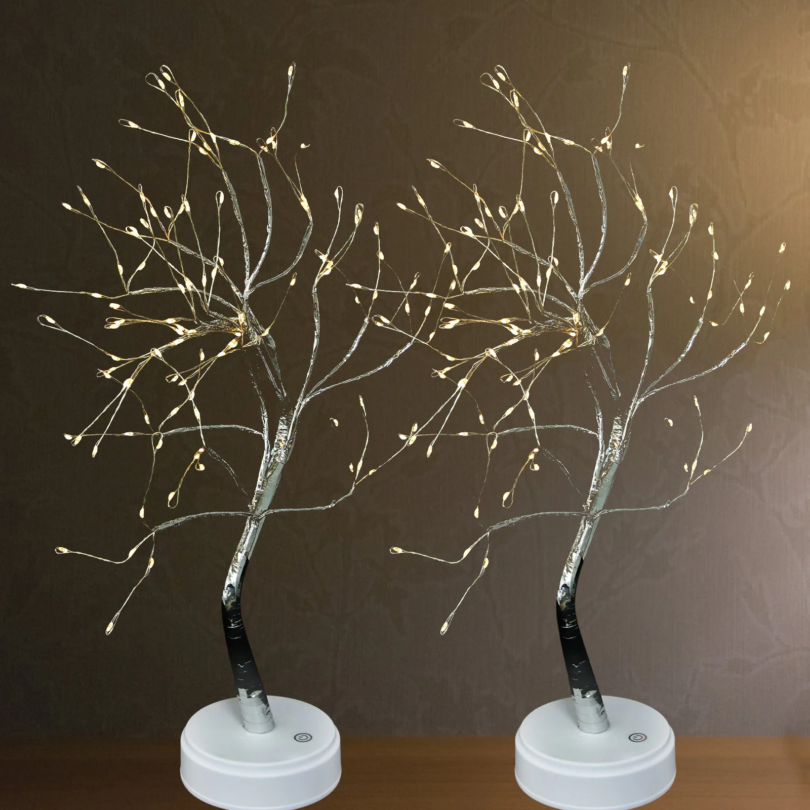 

108 LED Tree Lights Silver Flower USB Operated Christmas Decorative Night Light Festive Atmosphere Kids Durable Energy