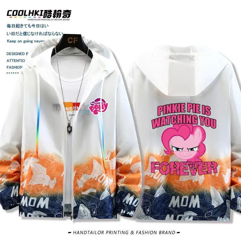 Anime My Little Pony Coat Cartoon Cute Women's Fashion Printed Long Sleeve Jacket Kawaii Casual Outdoor Sweatshirt Kids Gift