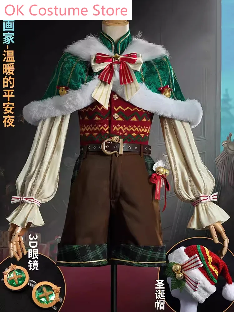 Identity V Edgar Valden Painter Warm Christmas Eve QiZhen Fashion Game Suit Lovely Uniform Cosplay Costume Party Outfit