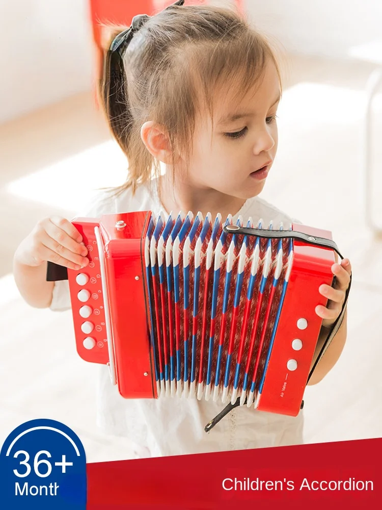 

Children's Accordion Beginner Toys Musical Instrument Baby Puzzle Can Play 3-6 Years Old Girl