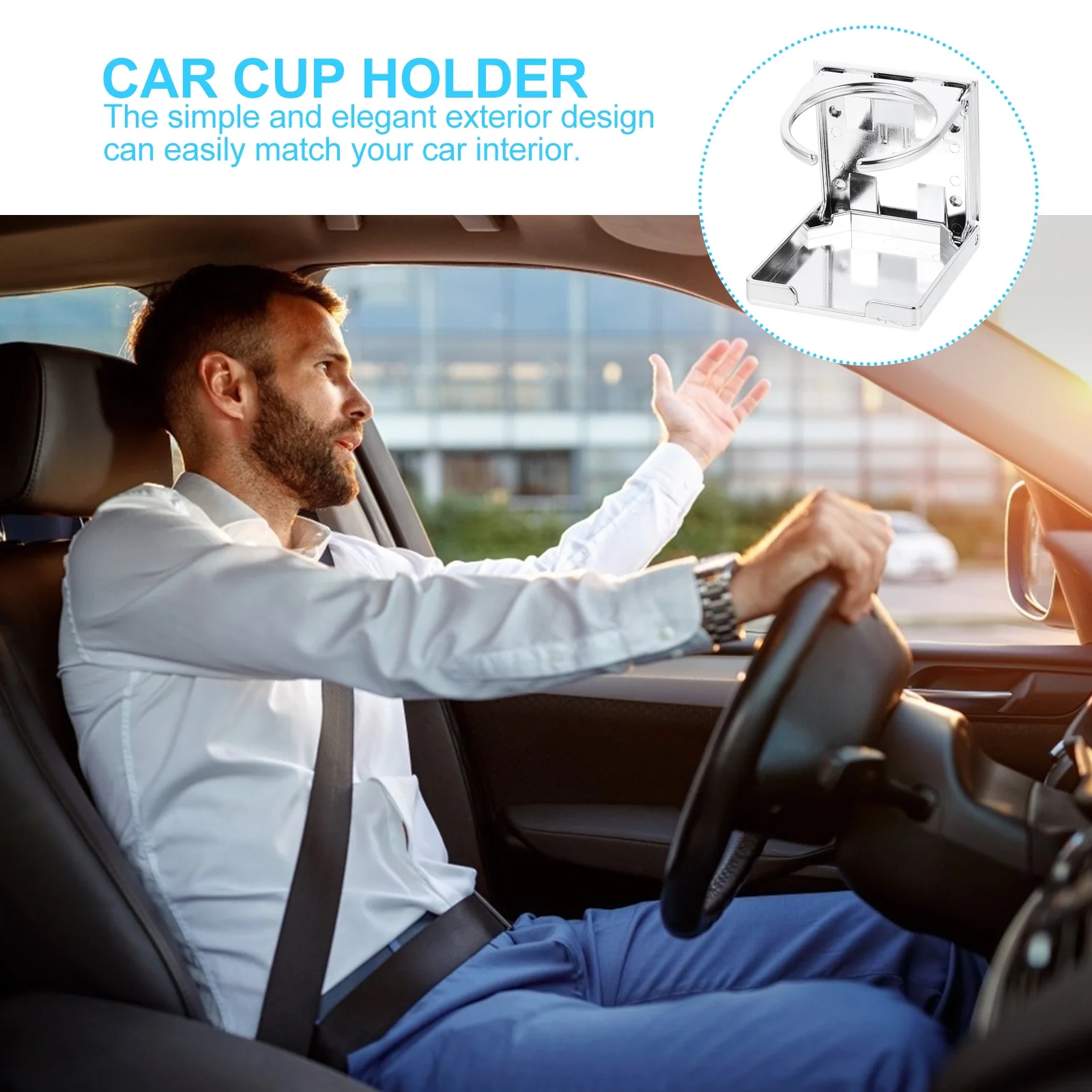 

1Set Car Cup Holder Folding Foldable Holder Practical Vehicle Accessories Convenient Comfortable Driving Car Accessories