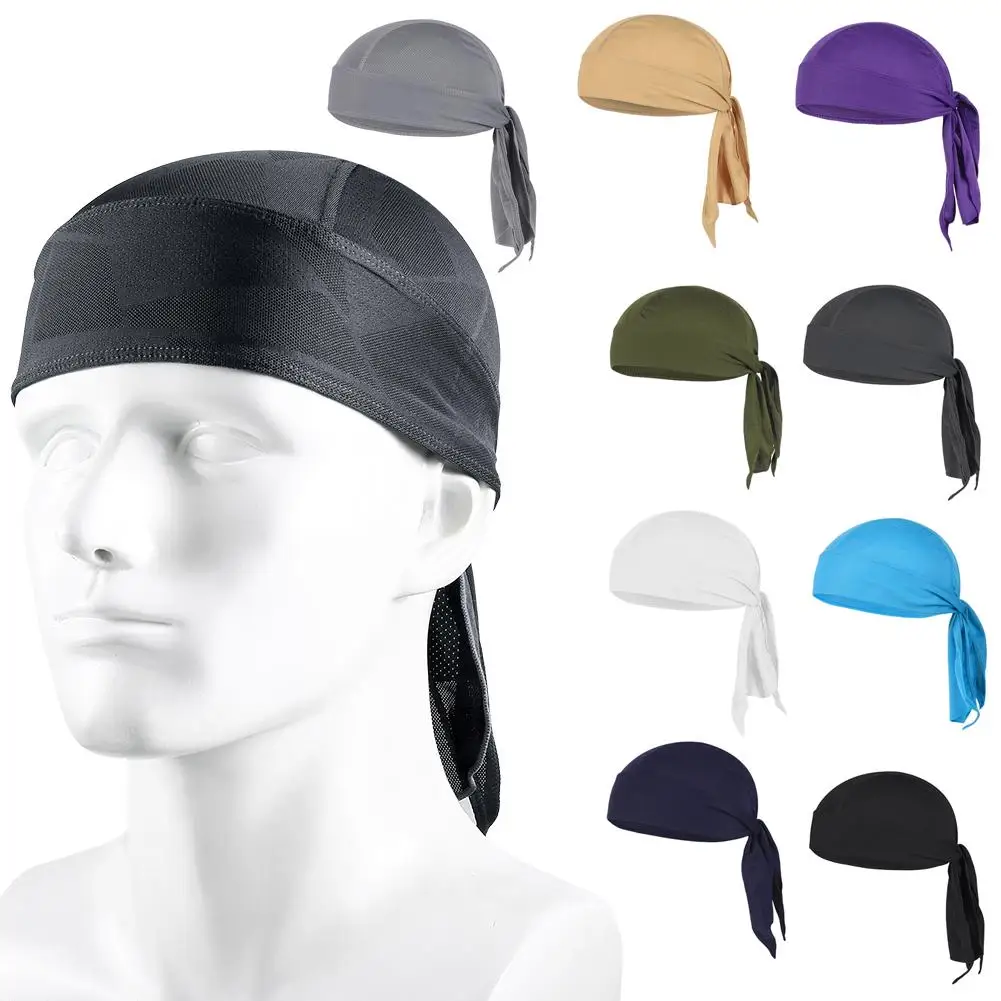 Sweat Wicking Cycling Beanie Headwear Skull Caps Helmet Liner Cooling Chemo Caps Multicolor Bandana Head Scarf for Men Women