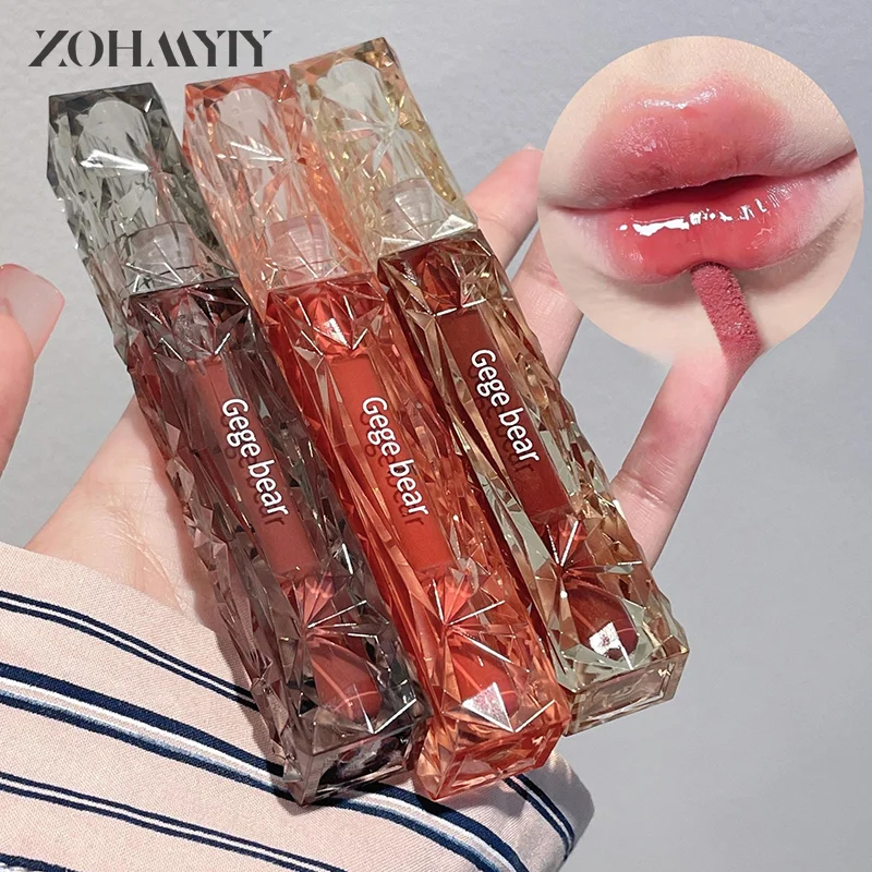 Rouge à lèvres liquide imperméable à l'eau, huile de maquillage transparente, teinte claire sexy, maquillage cosmétique