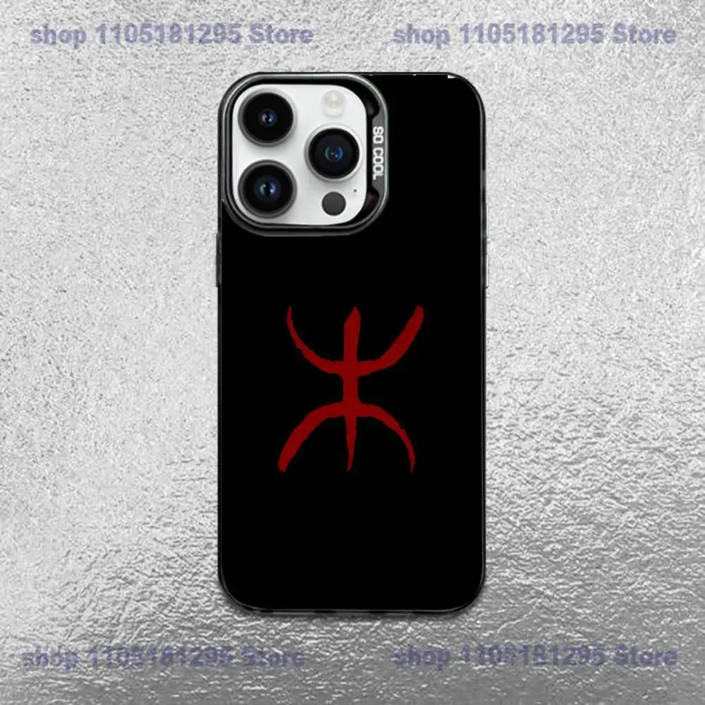 Amazigh Berber Vlag Telefoonhoesje Voor iPhone 17,16,15,14,13,12,11,X,Mini,Pro,E,MAX Zwart Snoep Matte Schokbestendige Cover