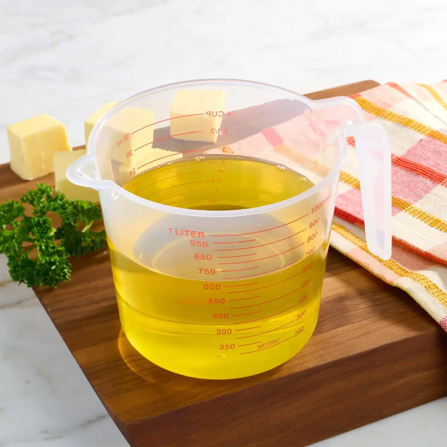4 Cup PP Plastic Measuring Cup, 32 oz, Clear image 4