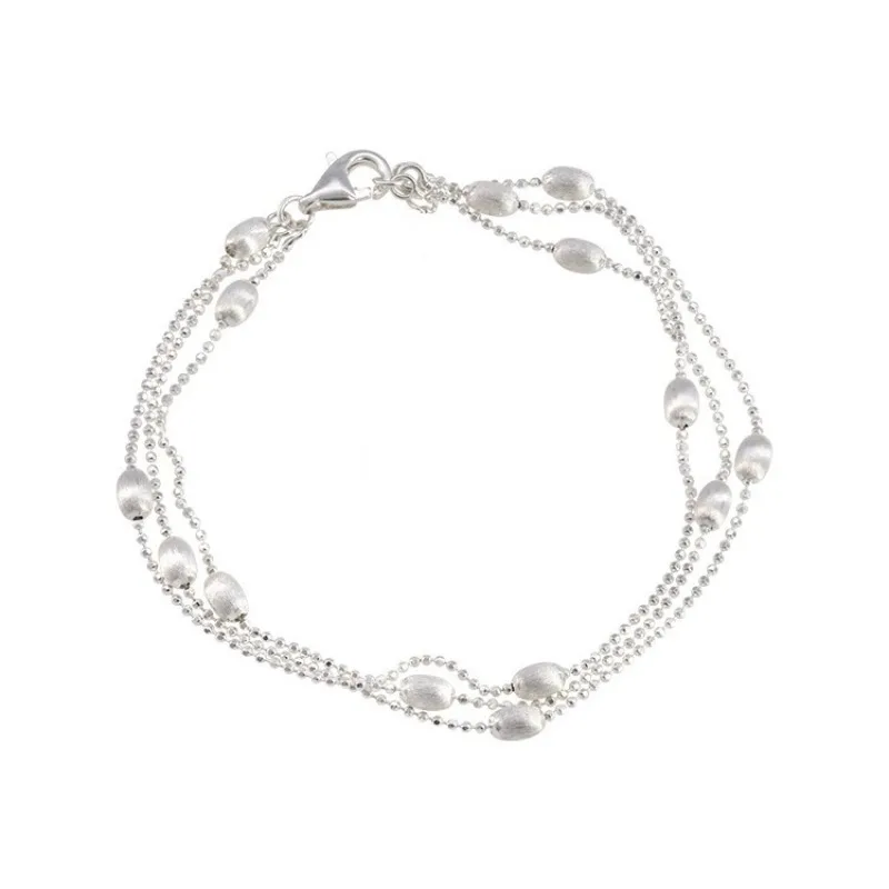 

PONYKISS Tibetan Silver Multi Layer Bean Bead Chain Bracelets for Women Trendy Geometric Fashion Jewelry Minimalist Accessories