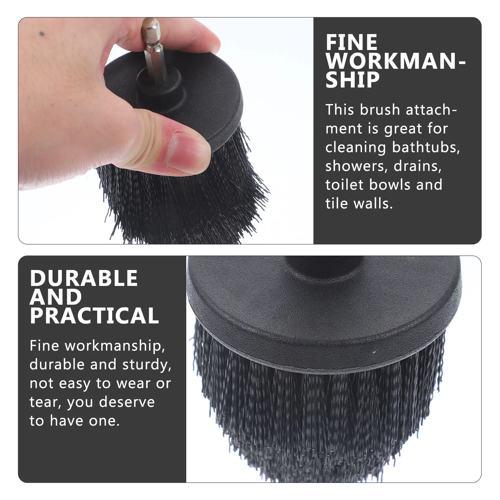 Multifunction Cleaning Brush Electric All Purpose Drill Scrubber Black Attachment
