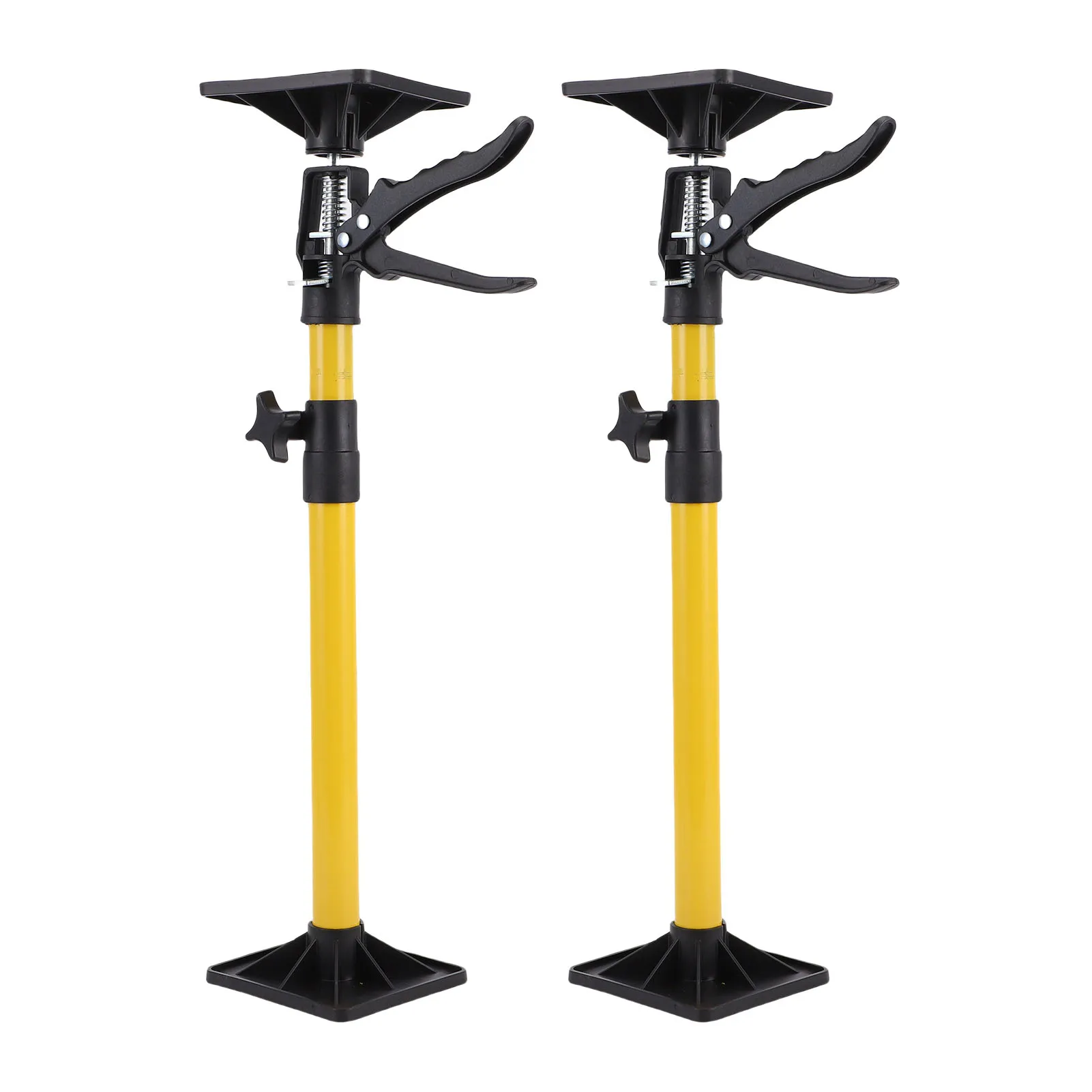Cabinet Jacks 2 Sets Cabinet Jacks Metal Telescopic Support Pole for Cupboard Bathroom Cabinet Installation 50-115cm Yellow
