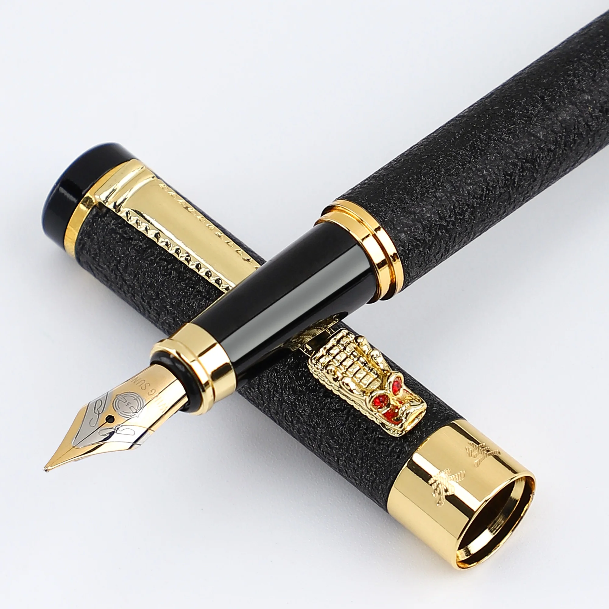 1 Pc Scrub Metal Pen, Lridium Tip Medium size 0.5mm, Office School Students for Men and Women Daily Writing Best Fountain Pen,
