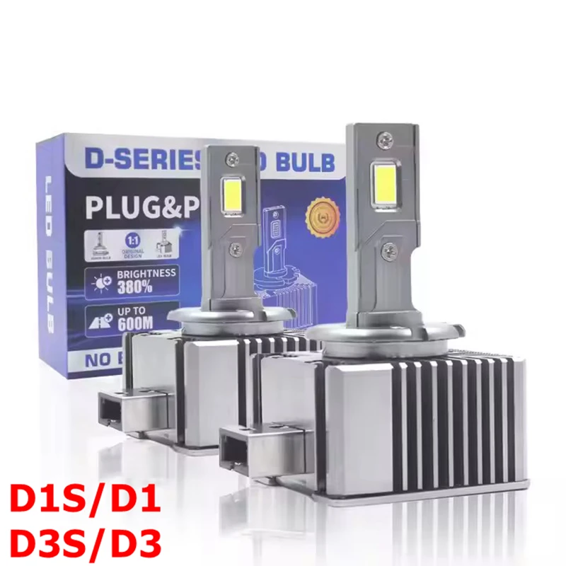 M20 D1S D3S LED Headlight Bulbs 100W 18000LM Super Bright Car LED Headlamp Conversion Kit Replacement