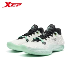 Xtep JLIN 5.0 Basketball Shoes For Men 2024 Winter Mid Top Sports Shoes Shock Absorption Wear-Resistant Sneakers 876319120020