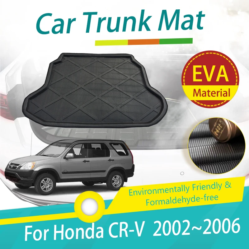 Car Rear Trunk Mats For Honda CR-V CRV 2002 2003 2004 2005 2006 Boot Carpet Suitcase Protection Rug Storage Pad Auto Accessories