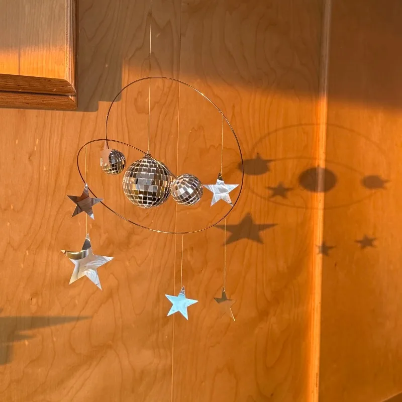 Regalo hecho a mano DIY estrella Disco planeta equilibrio colgante arte decoración colgante cestas de pared colgante