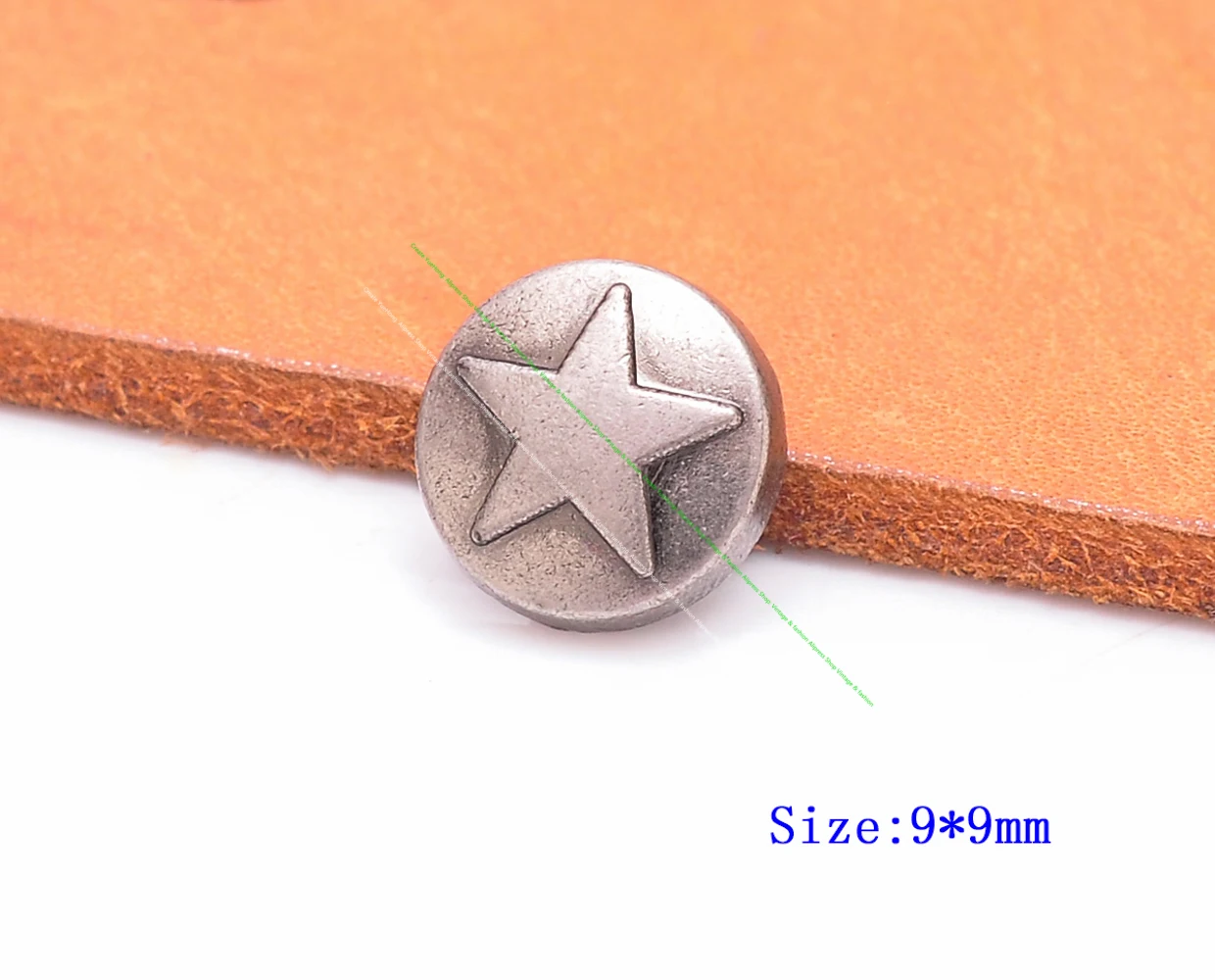 50pc Rock Vintage Silver Round STAT Stud Spikes for Bag Shoes Belt Leathercraft