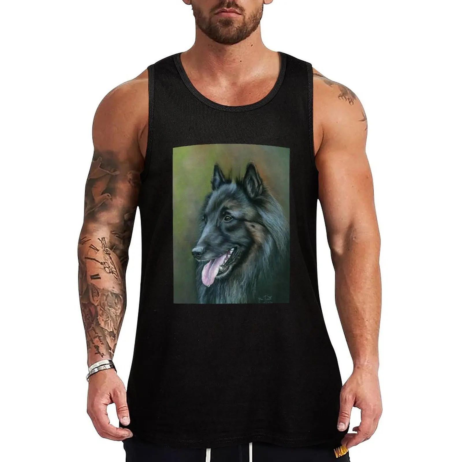 

Tervueren Tank Top Gym T-shirts for men Vest male Men's cotton t-shirt