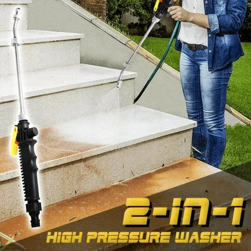 

2-in-1 High Pressure Washer 2.0 Hose Wand Nozzle Car Cleaner Water Gun Sprayer Jet Garden Accessories Watering Spray Sprinkler