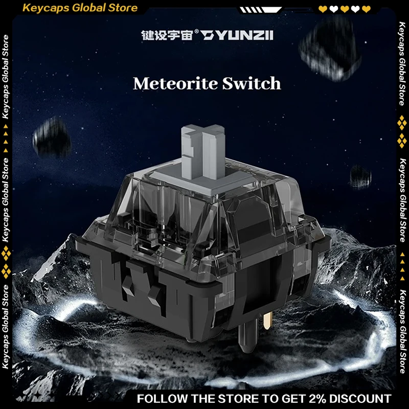 

YUNZII Meteorite Axis Mechanical Keyboard Switch 43gf POM Customized Diy Hot Swappable Mechanical Keyboard Replace Axis
