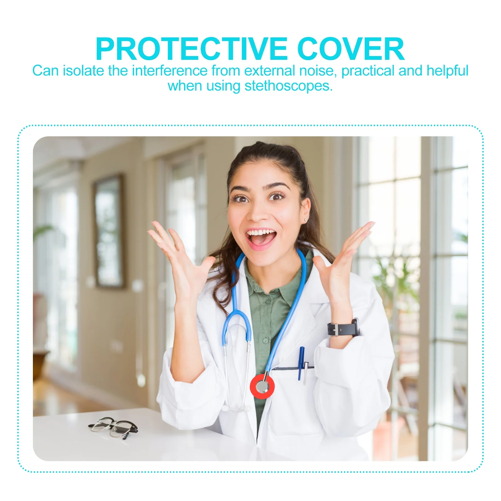 

10Pcs Silicone Stethoscope Head Protective Cover Portable Replacement Protector for Nurses Doctors Medical Students Sound