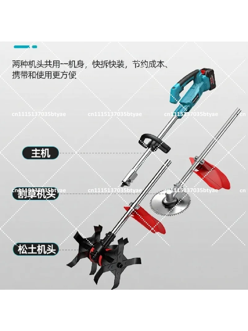 Cordless Electric Lawn Mower Rechargeable Lithium Battery Powered Multifunctional Grass Cutter