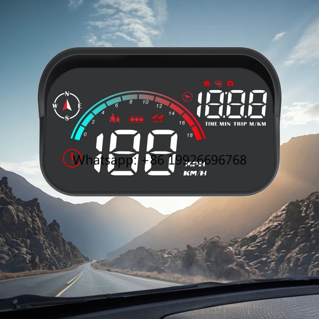 

Проекционный дисплей HUD M22 2025 для автомобиля: цифровой GPS-спидометр, проекция на лобовое стекло, универсальный автомобильный прибор для измерения скорости