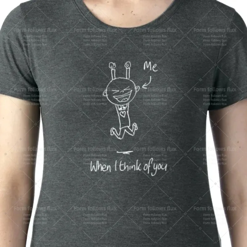 

2026 men T-Shirt Hoodie Me, when I think of you Kids Mums Romantic Hand Drawn Comic style Unisex S-6XL Plus Size Friendly