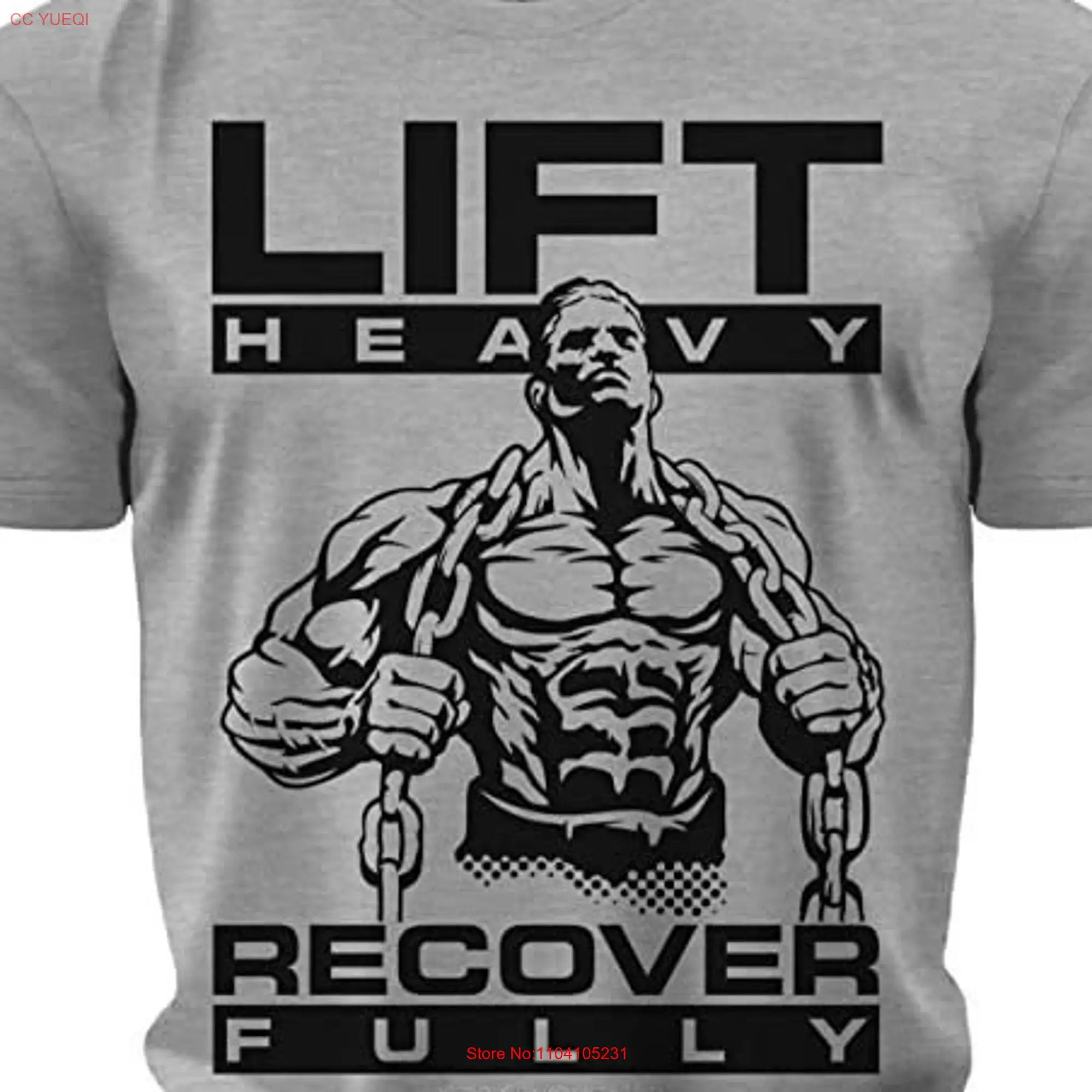 057 Recover Fully Workout T Shirt Funny Gym Lifting Deadlift long or short sleeves