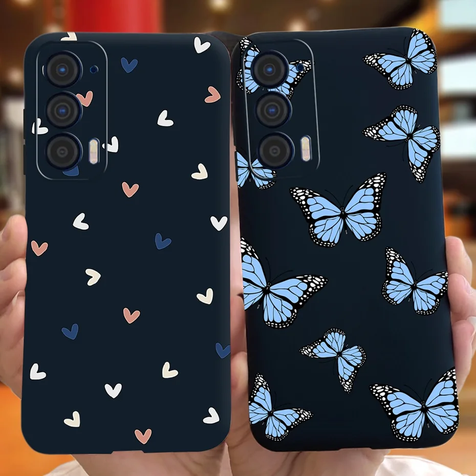 Silicon Case For Motorola Edge (2021) / Edge 5G UW (2021) Fashion Sunflower Daisy Pattern Soft Phone Cases For Edge 2021 XT2141